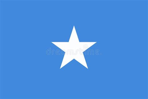 National Flag of Somalia Original Size and Colors Vector Illustration ...