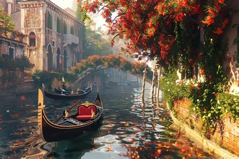 Premium Photo Romantic Gondola Ride Through Winding Canals