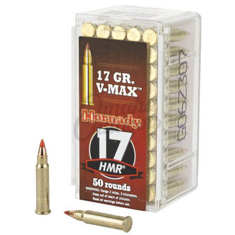 Hornady Varmint Express Ammo 17 HMR 17 gr V-MAX - Omaha Outdoors