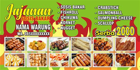 Contoh Banner Sosis Bakar Dan Sate Seafood 58 Koleksi Gambar