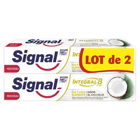 Signal Int Gral Dentifrice Nature Elements Coco Blancheur X