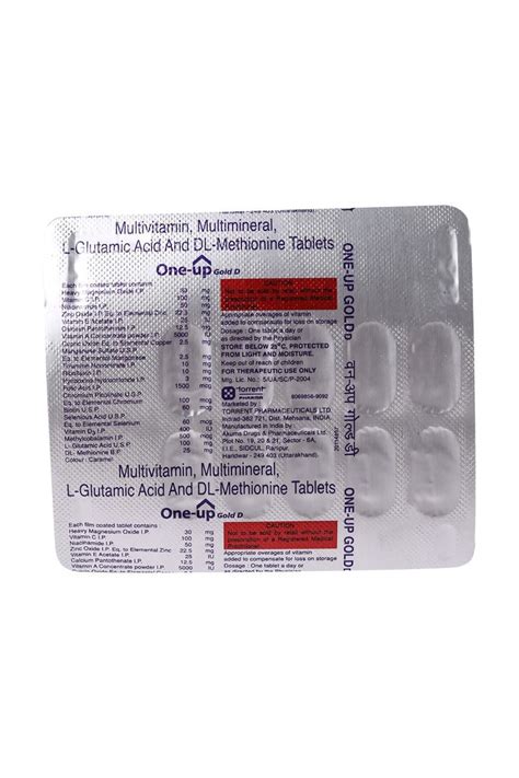 One UP Gold D Tablet 10 S Price Uses Side Effects Composition