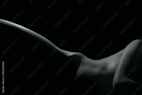 Silhouette Of A Body Part Nude Woman Isolated On Black Background Stock Photo Adobe Stock