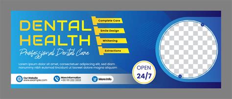 Dental banner template or Medical health for social media banner 8555194 Vector Art at Vecteezy