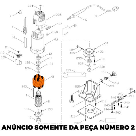 Estator 120v P Tupia Para Laminados D26670 Dewalt 887117svDEWALT