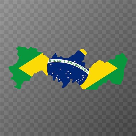 Pernambuco mapa estado de brasil vector ilustración Vector Premium