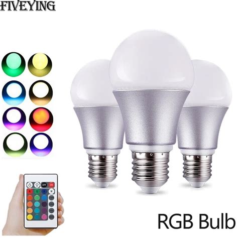 Changeable LED RGB Bulb Lamp E27 AC110 240V 5W LED Spot Blubs Light