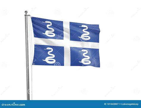 Snake Flag Of Martinique Vector Illustration World Flag