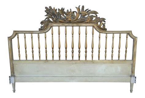 Hollywood Regency Style Gold Gilt King Headboard On