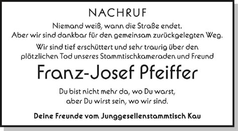 Traueranzeigen Von Franz Josef Pfeiffer Schwaebische De Trauerportal