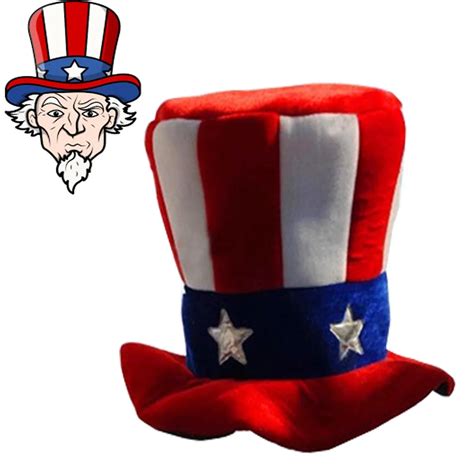 Uncle Sam Hats Magic Hat Uncle Sam Costume Usa Flag Hat Stripe Print