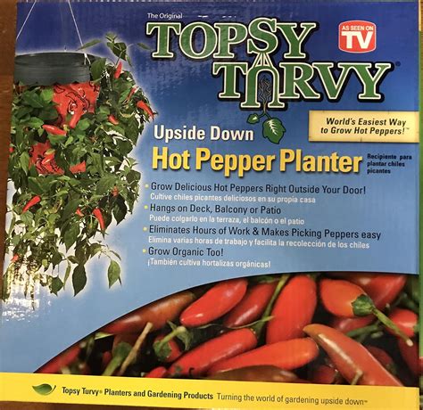 Topsy Turvy Hot Pepper Planter Amazonca Patio Lawn And Garden