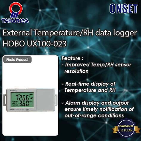 HOBO External Temp RH Data Logger Alat Uji