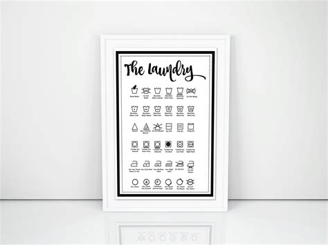 Poster Laundry Guide Etsy