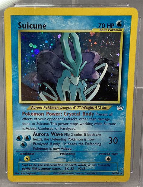 Pok Mon Suicune Neo Revelation Unlimited Holo Cgc