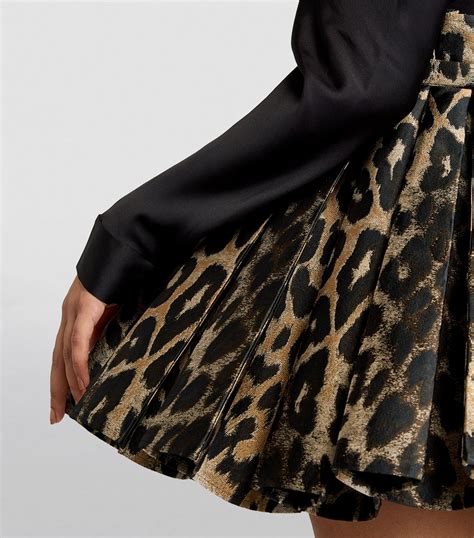 Balmain Structured Leopard Print Mini Skirt Harrods Au