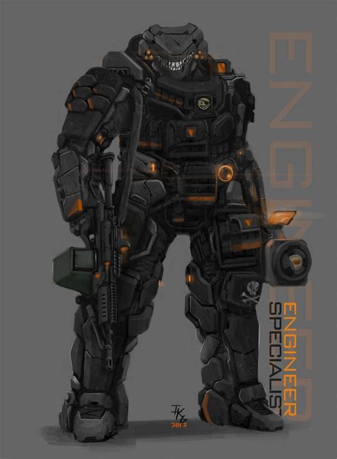 Engineer Specialist By Ianskie1 Cyborgs Soldier Sci Fi Concept Art