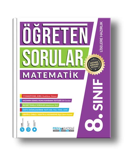 8 Sınıf Öğreten Sorular Matematik Soru Bankası Pruva Akademi Yayıncılık