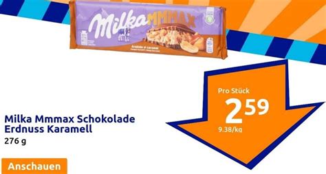 Milka Mmmax Schokolade Erdnuss Karamell 276 G Angebot Bei Action