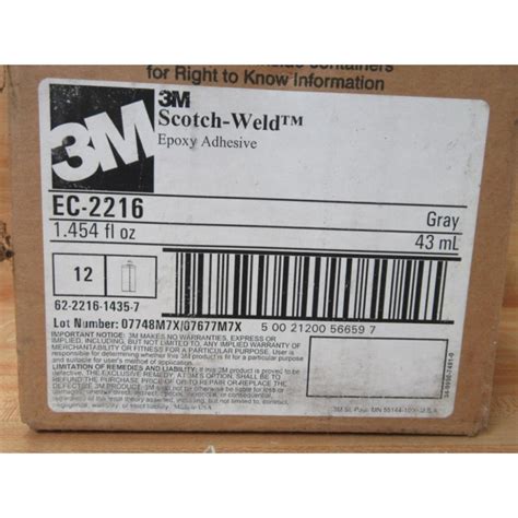 3M EC-2216 Scotch-Weld Epoxy Adhesive EC2216 (Pack of 12) - Mara Industrial