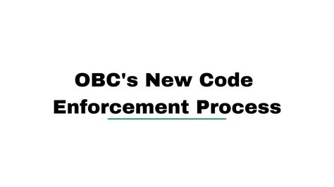 Obc Provides Detailed Code Enforcement Update Youtube