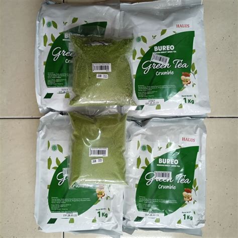 Jual Bubuk Bureo Crumble Kasar Green Tea Halus 1 Kg 250 Gr