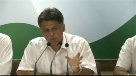 Aicc Press Briefing By Manish Tewari At Congress Hq April