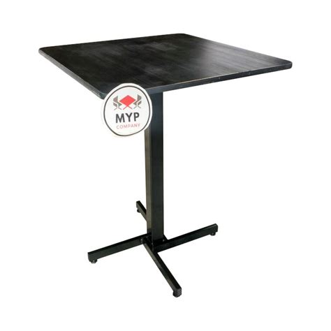 Mesa Para Restaurante Y Cafeteria 60cm Base Negra Myp Company