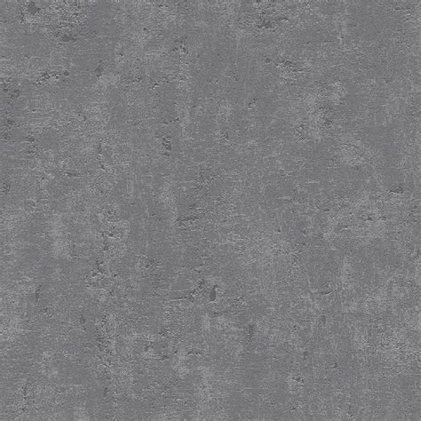 AS Creation Plain Industrial Stone Concrete Wallpaper Metallic Dark