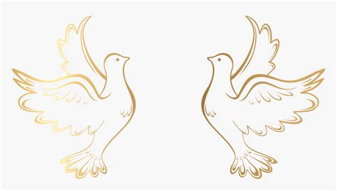 Dove Png Free No Background Gold Dove Transparent Background Png