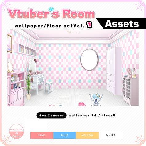 Wallpaperandfloor Vol 1 Set Illustration【vtuber S Room Assets】