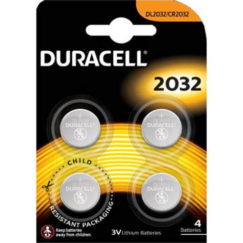 Battery Duracell Cr2032 Lithium Pack Of 4 Skout Office Supplies