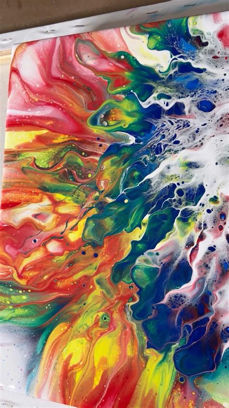 Primary Colors Acrylic Pour Painting Using Floetrol Artofit