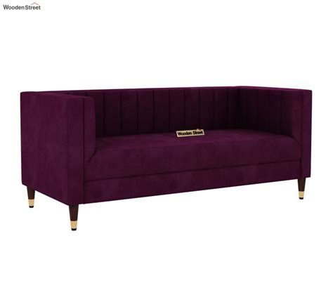 Buy Amaya 3 Seater Sofa Velvet Mulberry Pink At 35 OFF Online