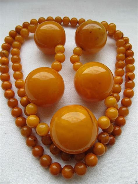 Antique 100 Natural 160g Butterscotch Egg Yolk Amber HUGE Beads