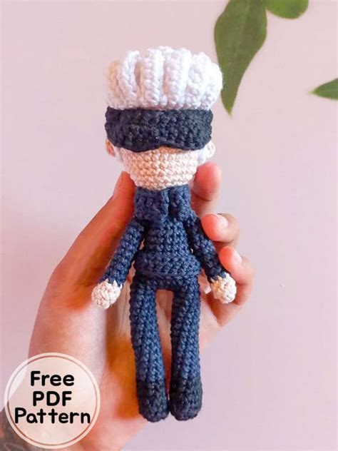 Crochet Doll Gojo Satoru Amigurumi Free Patterns PDF