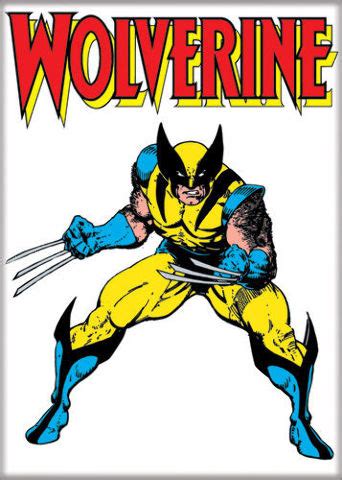 Xmen comic Fridge magnet Marvel Classic 90s Cartoon style Wolverine ...