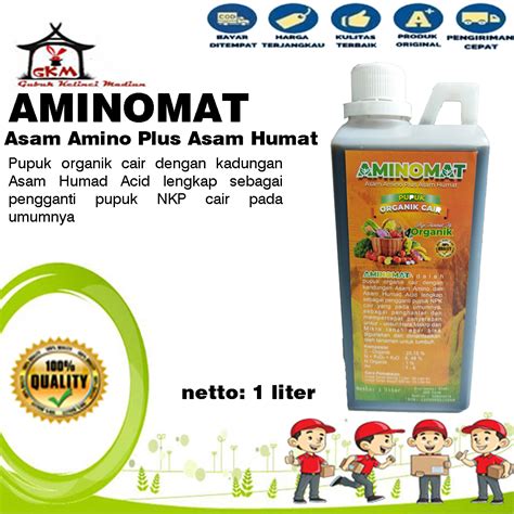 Aminomat Asam Amino Plus Asam Humat Pupuk Organik Cair Liter Lazada