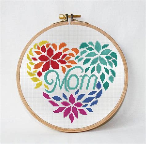 Mothers Day Cross Stitch Pattern Mom Cross Stitch Mothers Day Pattern