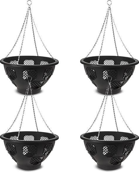 Set Of X Easy Fill Hanging Baskets Amazon Co Uk Garden