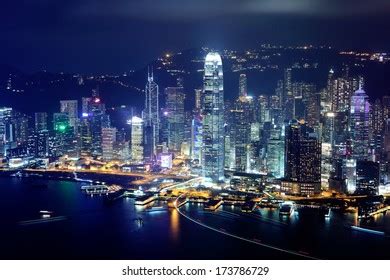 Hong Kong City Night Stock Photo 173786729 | Shutterstock