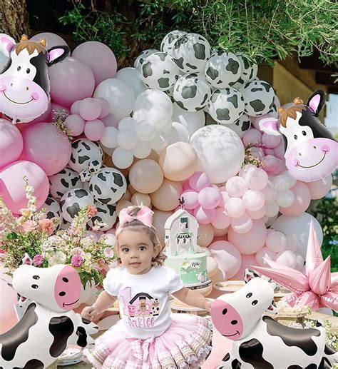 Kit De Arco De Guirnalda De Globos De Vaca Con Estampado De Vaca