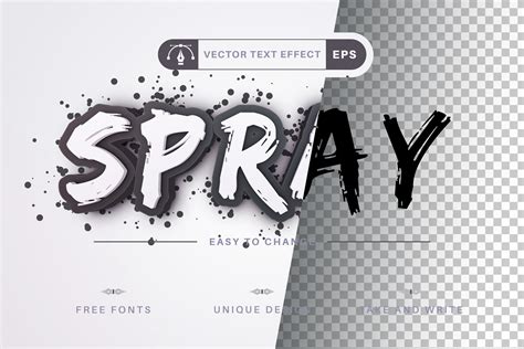 Spray - Editable Text Effect, Font Style Graphic by rwgusev · Creative ...