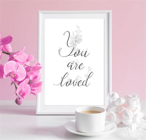 You Are Loved Printable You Are Loved Sign Love Wall Decor Etsy