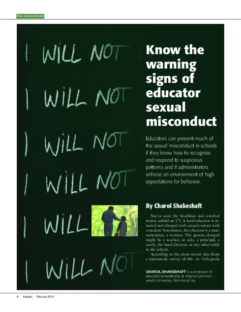 Pdf Know The Warning Signs Of Educator Sexual Misconduct