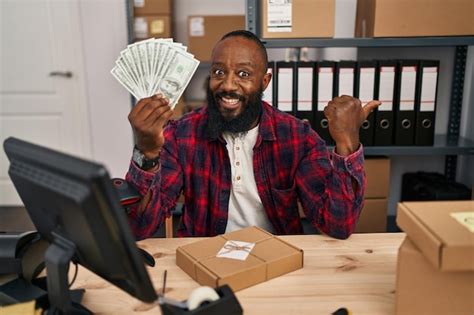 Premium Photo African American Man Working At Small Business