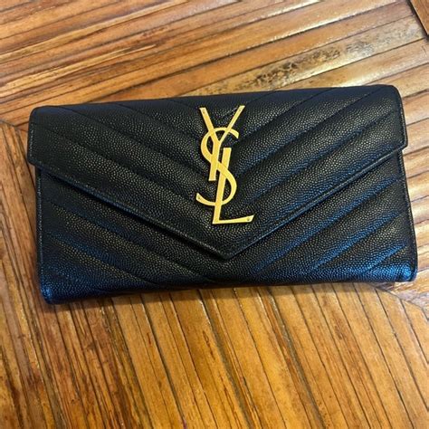 Yves Saint Laurent Bags Cassandre Matelass Large Flap Wallet In Grain De Poudre Embossed