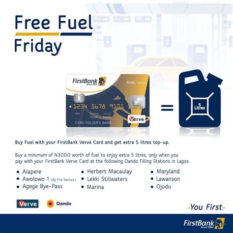 Firstbank Rewards Its Verve Card Users In Free Fuel Friday Promo