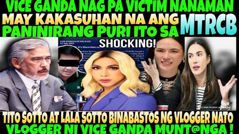 Tito Sotto Lala Sotto Binastos Ng Vlogger Ng Its Showtime Vice Ganda