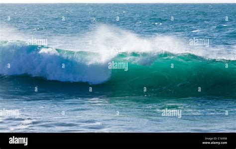 Heavy Atlantic Seas With Large Waves Crashing Onto The Beach At Ajuy On